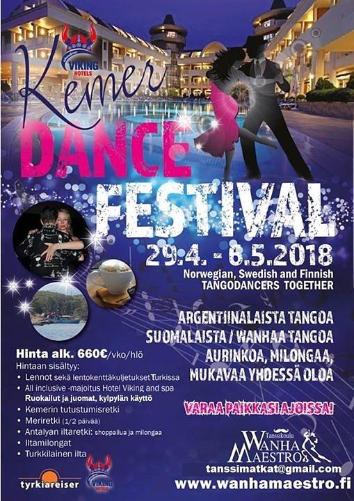 flyer image for Tangofestivaali Turkin Kemerissa 2018