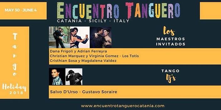 flyer image for Encuentro Tanguero en Catania Tango Holiday 2018