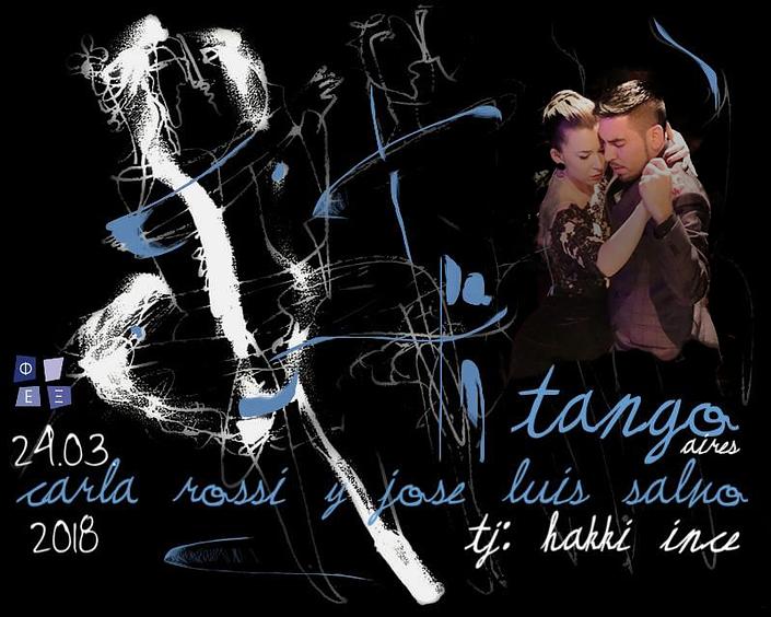 flyer image for Milonga - tango seminars - Carla Rossi y Jose Salvo