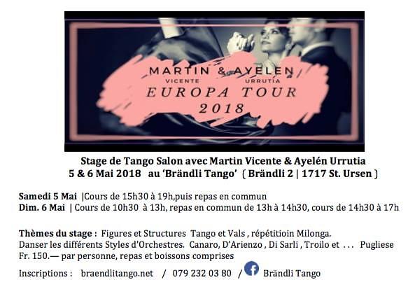 flyer image for Stage de Tango Salon