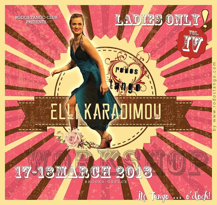 flyer image for Rodos Tango Club Ladies Only VOL IV