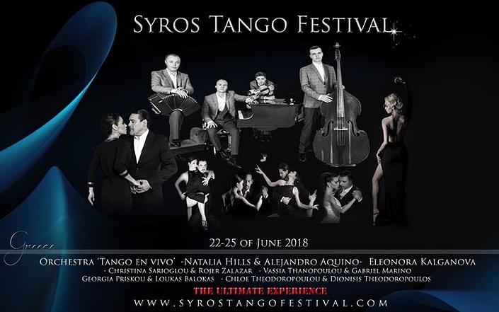 flyer image for Syros Tango Festival 2018