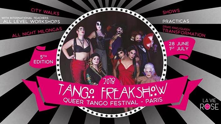 flyer image for La VIE En ROSE International Queer Tango Festival 5th Editio