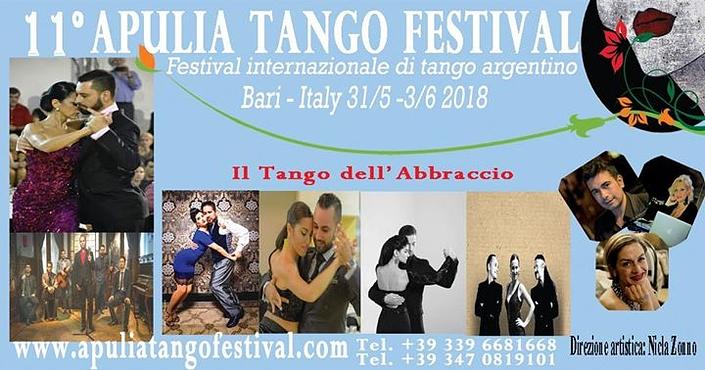 flyer image for XI Apulia Tango Festival Bari 31 maggio 3 giugno 2018