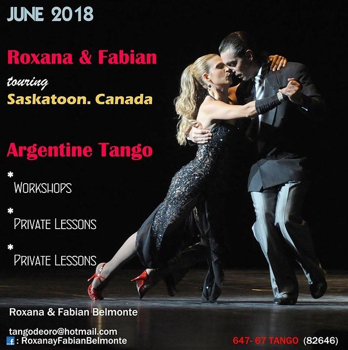 flyer image for Tango Weekend in Saskatoon with Roxana Fabian