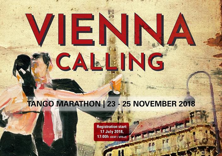 flyer image for Vienna Calling Tango Marathon 2018 Winter Edition