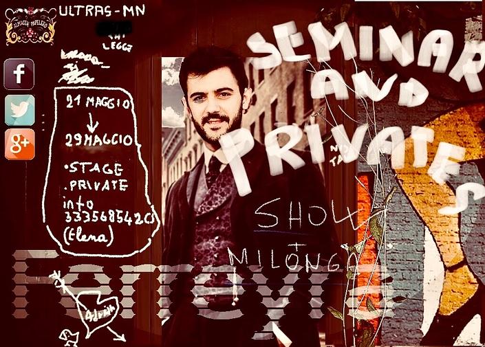 flyer image for Seminar with Adrian Ferreyra DNI - Tango in Mantova
