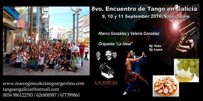 flyer image for 8vo Encuentro de Tango en Galicia