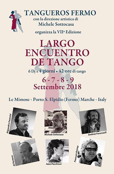 flyer image for Largo Encuentro De Tango 6 7 8 9 Settembre 2018