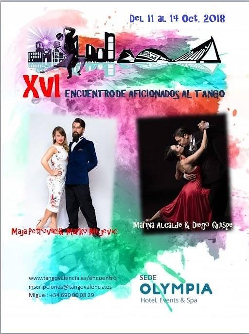 flyer image for XVI Encuentro de Aficionados al Tango
