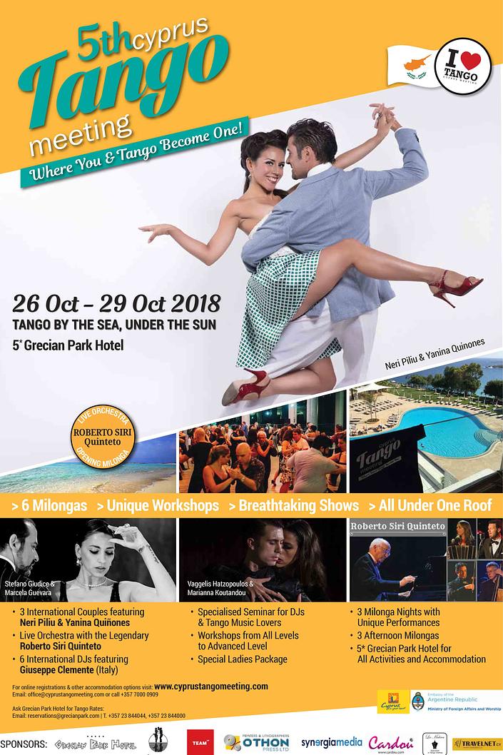 flyer image for 5th Cyprus Tango Meeting  26th until 29th October 2018