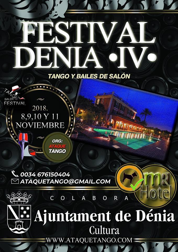 flyer image for FESTIVAL DENIA SPAIN TANGO  SALON DANCES
