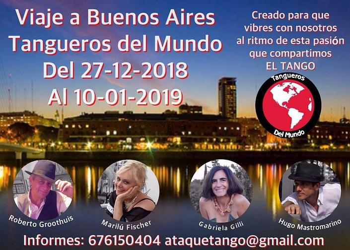 flyer image for Trip to Buenos Aires with us ...TANGUEROS DEL MUNDO