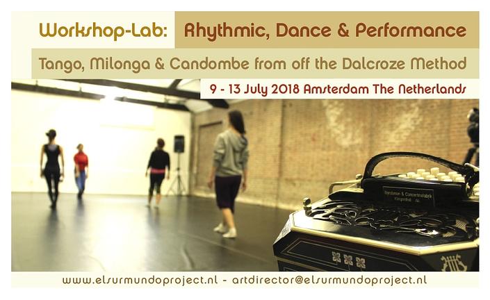 flyer image for LAB Tango Milonga Candombe from off the Dalcroze Method