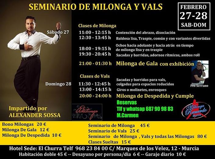 flyer image for Seminario De Alexander Sossa