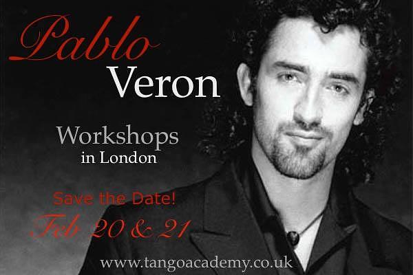 flyer image for Pablo Veron Workshops in London at LPTA
