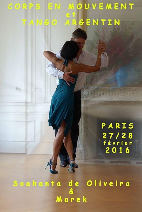 flyer image for Corps en Mouvement et Tango Argentin