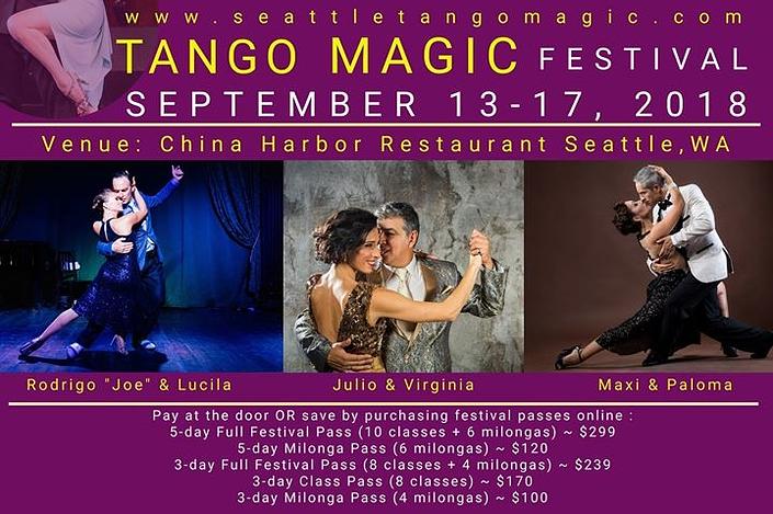 flyer image for Seattle TANGO MAGIC Festival