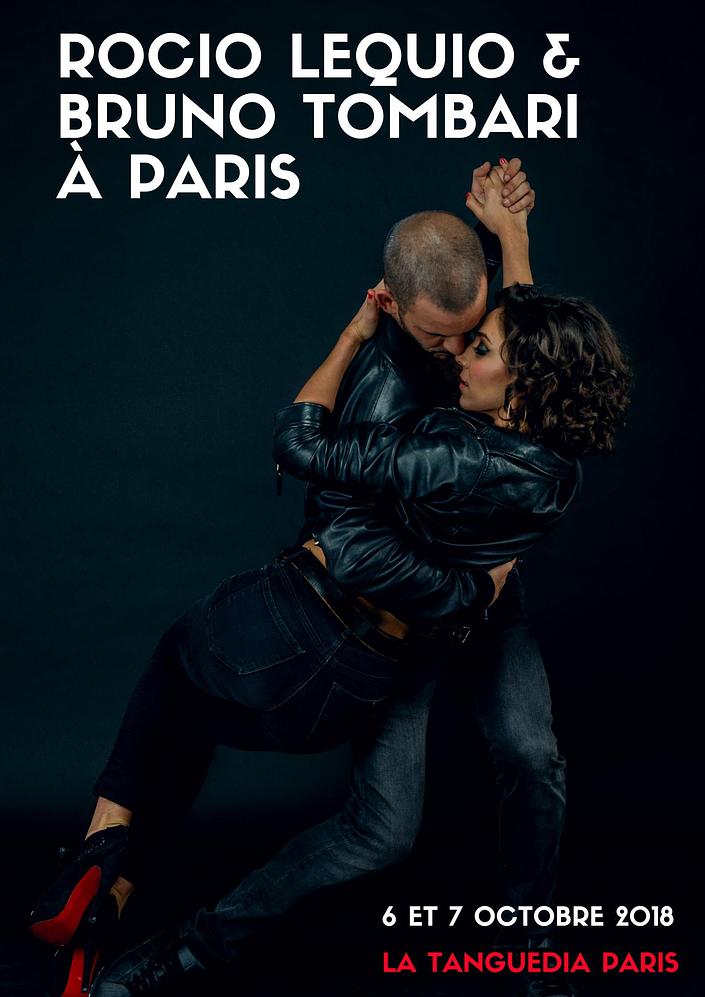 flyer image for Rocio Lequio et Bruno Tombari, workshops and show, PARIS