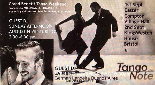 flyer image for Grand Tango Benefit Weekend