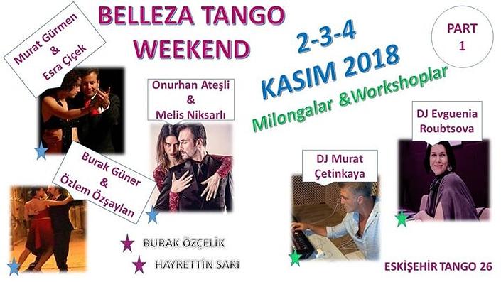 flyer image for Belleza tango Weekend