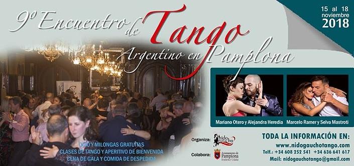 flyer image for 9 Encuentro de Tango en Pamplona