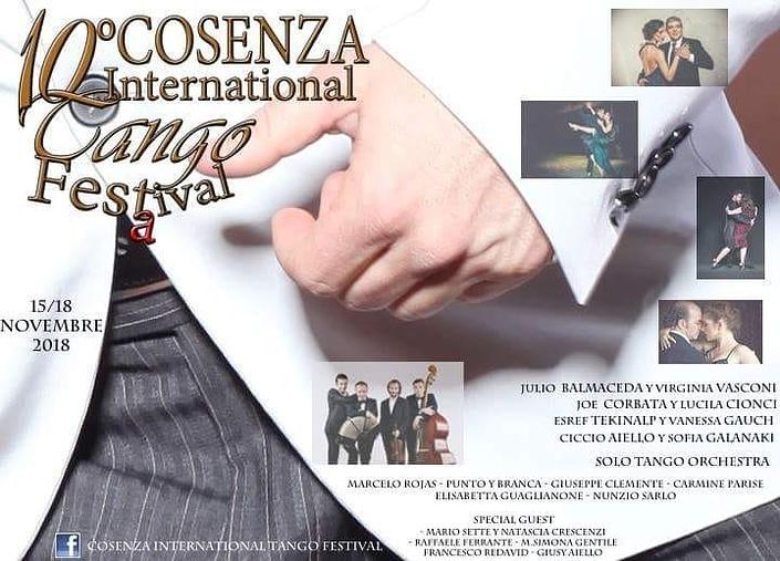 flyer image for 10 Cosenza International Tango Festival