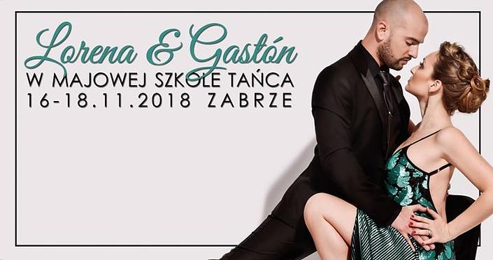 flyer image for Lorena Gonzalez i Gaston Camejo w Majowej Szkole Tanca