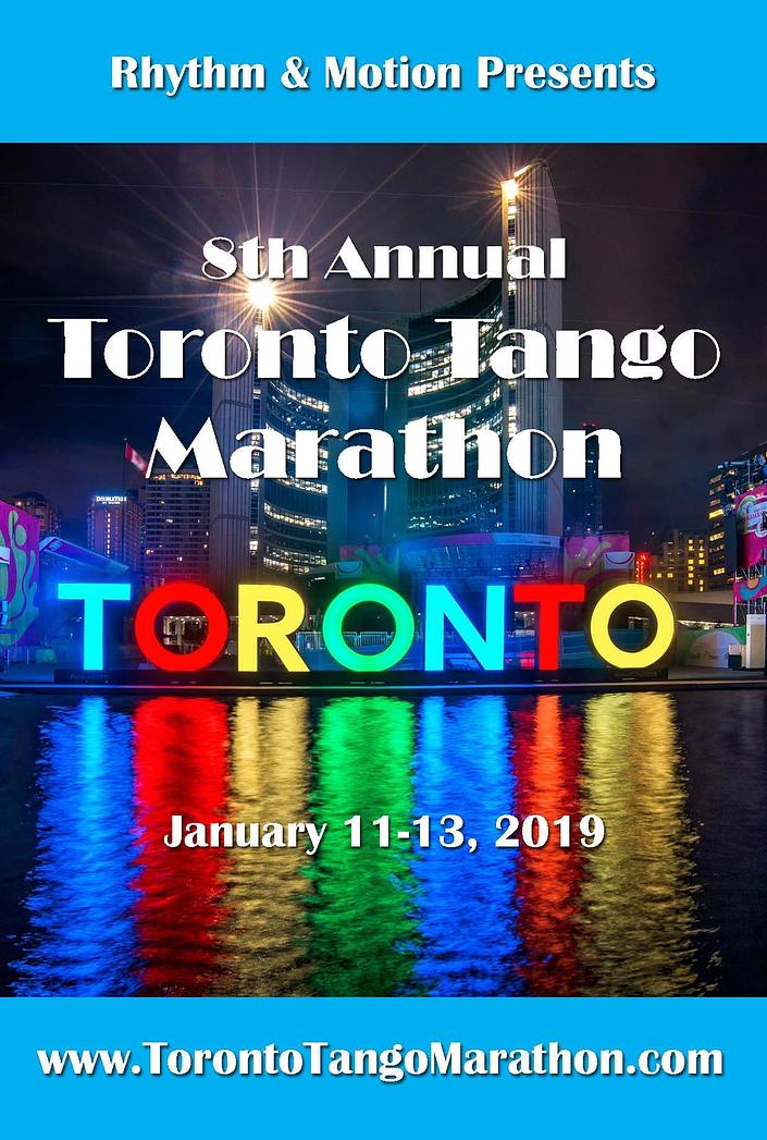 flyer image for 8th Annual Toronto Tango Marathon 2019