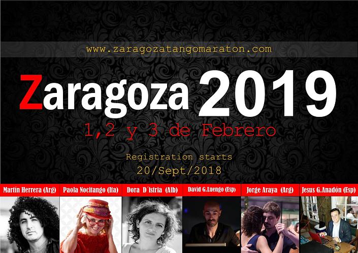 flyer image for Zaragoza Tango Maraton 2019