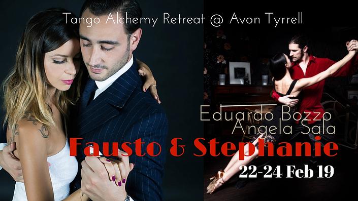 flyer image for Fausto Carpino and  Stephanie Fesneau at Tango Reatreat