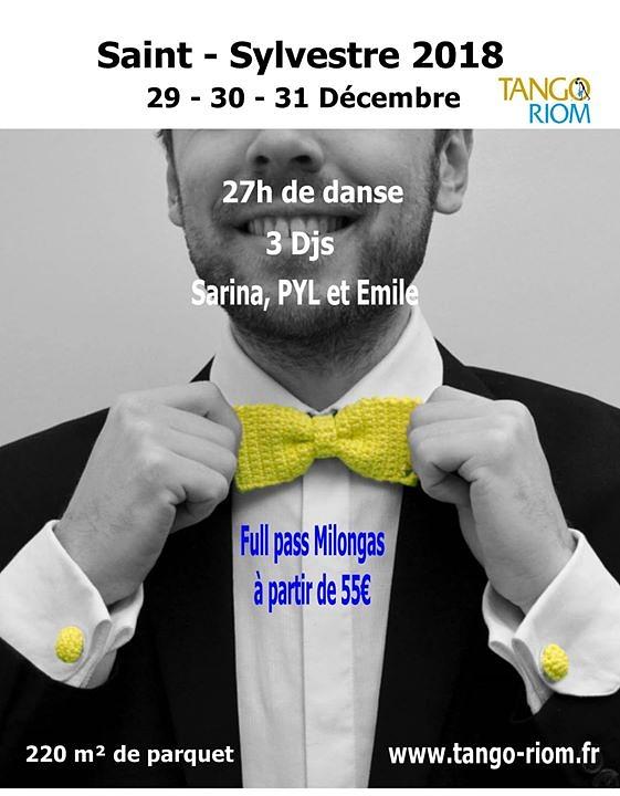 flyer image for Tango Riom fete La Saint Sylvestre