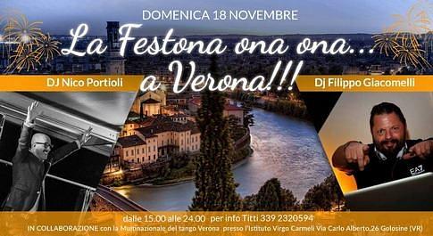 flyer image for La Festona ona ona a Verona Portioli vs Giacomelli
