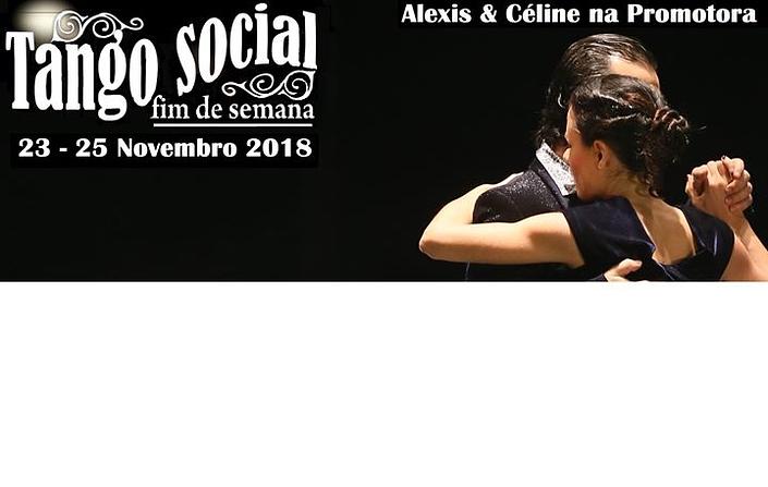 flyer image for Fim de Semana de Tango Social Alexis Celine na Promotora