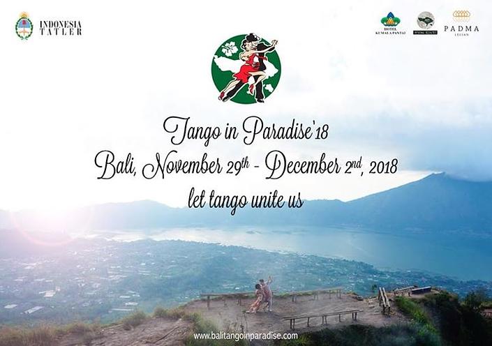 flyer image for Tango in Paradise 18