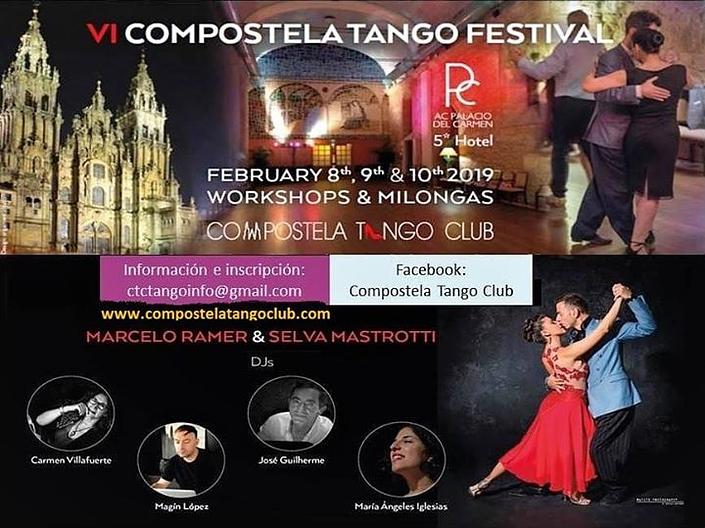 flyer image for VI Compostela Tango Festival