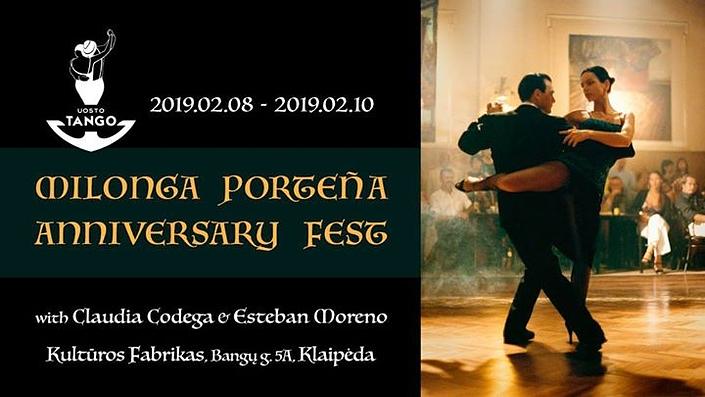 flyer image for Milonga Portena Anniversary Fest