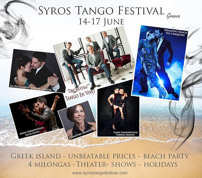 flyer image for 5th Syros Tango festival