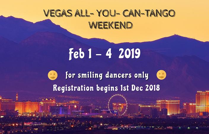 flyer image for Vegas All-You-Can-Tango Weekend 1 - 4 Feb 2019