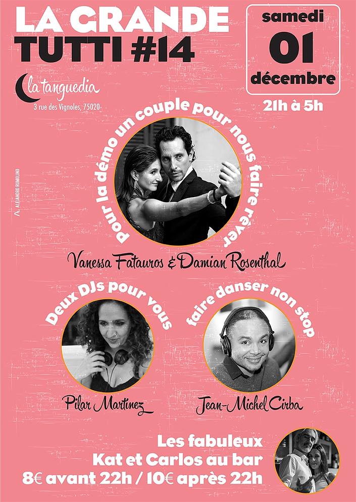flyer image for La Grande Tutti 14, Vanessa et Damian, Jean Michel et Pilar
