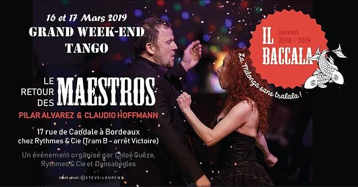flyer image for Grand Week end Tango Pilar Alvarez Claudio Hoffmann