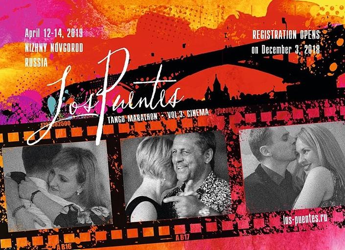 flyer image for Los Puentes Vol 3 Cinema Tango marathon