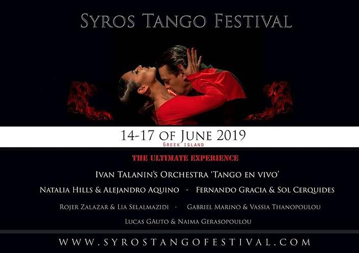 flyer image for Syros Tango Festival