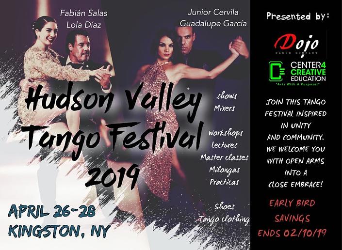 flyer image for Hudson Valley Tango Festival 2019