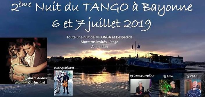 flyer image for 2 Nuit du Tango Argentin a Bayonne