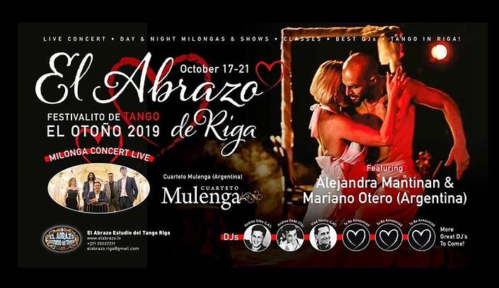 flyer image for El Abrazo de Riga El Otono Tango Festival
