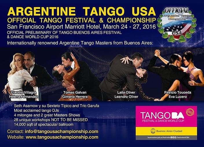flyer image for USA Official Tango Festival Championship