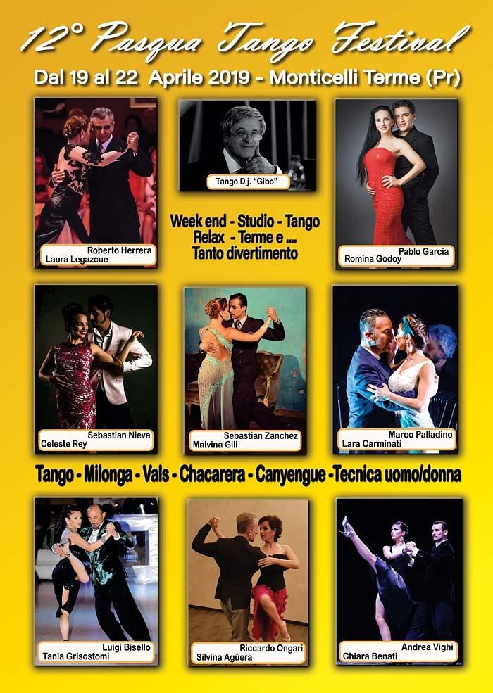 flyer image for Pasqua Tango Terme con 8 Coppie Artisti a Monticelli Terme