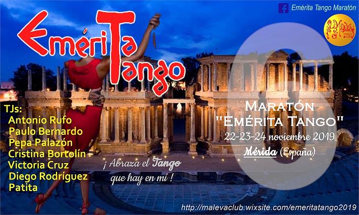 flyer image for Emerita Tango Maraton 2019