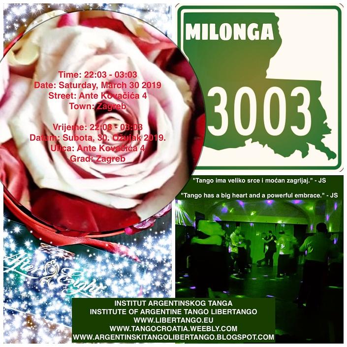 flyer image for 3003 Milonga